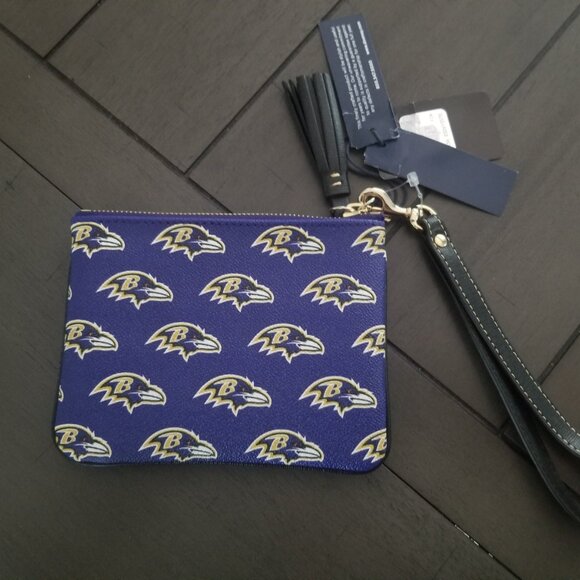 Dooney & Bourke Baltimore Ravens Saffiano Stadium Wristlet - Picture 5 of 9